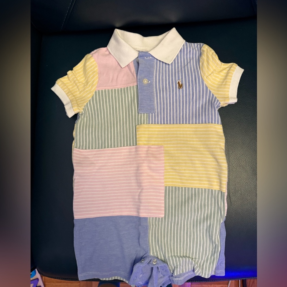 Ralph Lauren patchwork baby boys romper for Spring/Summer size 24 months